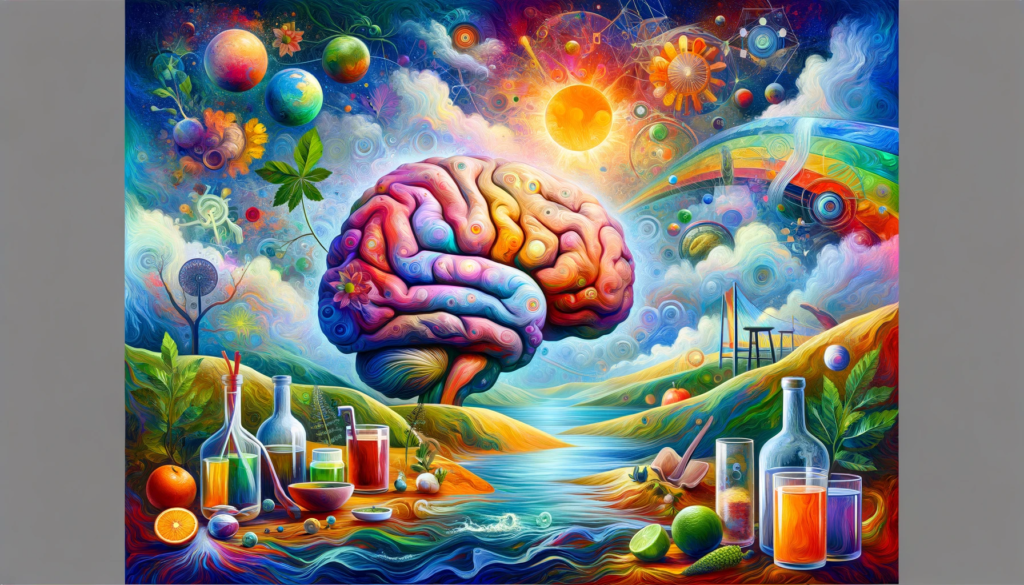 DALL·E 2024 01 03 10.48.22 A vibrant and colorful landscape image representing the theme of hangover science. The image should depict a surreal and psychedelic interpretation of
